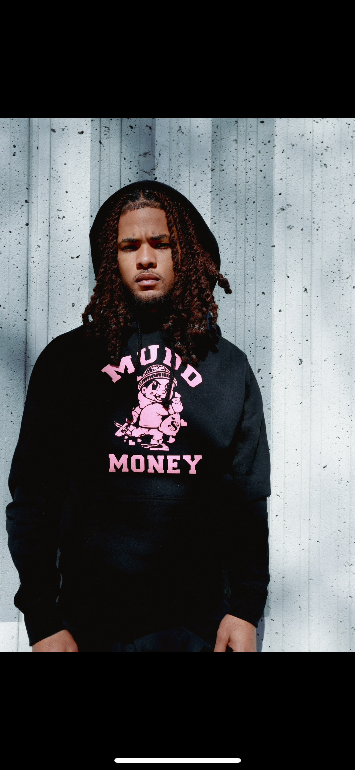 Black/Pink Running Man hoodie
