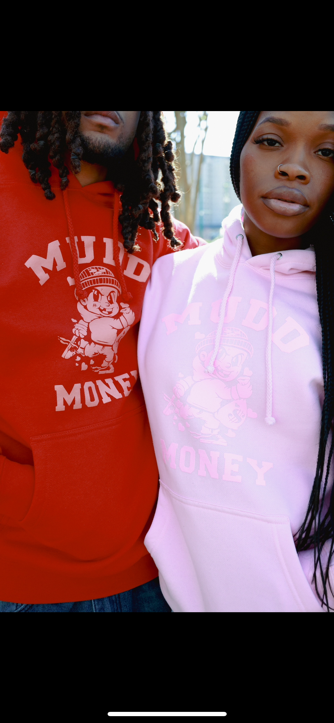 Pink Running Man hoodie