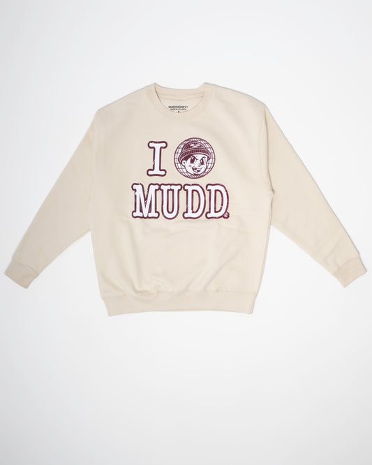 Cream and Burgundy I Love Mudd sweatsuit