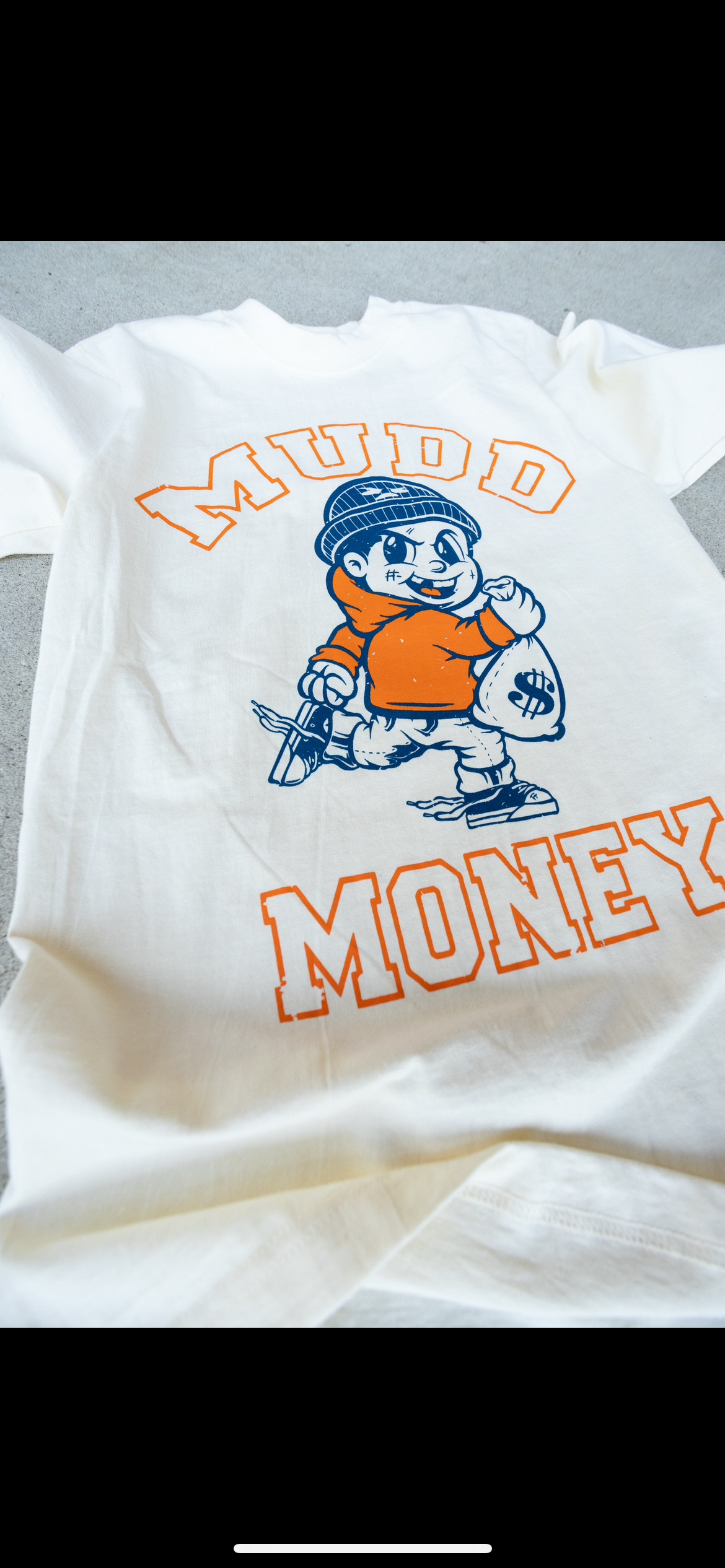 Cream Running Man tee