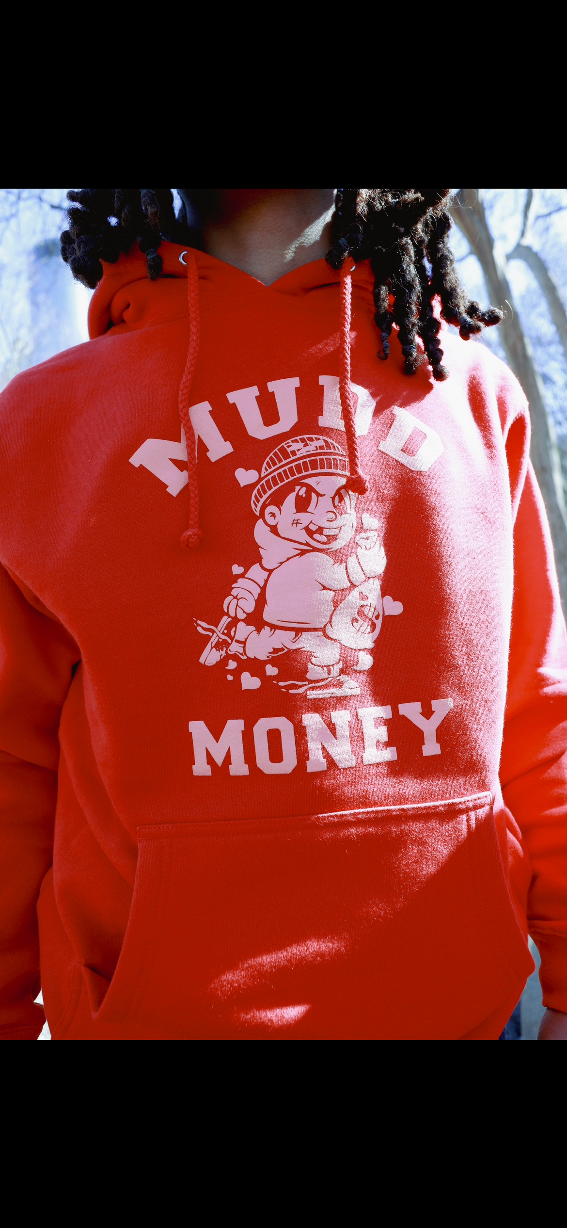 Red/Pink Running Man hoodie