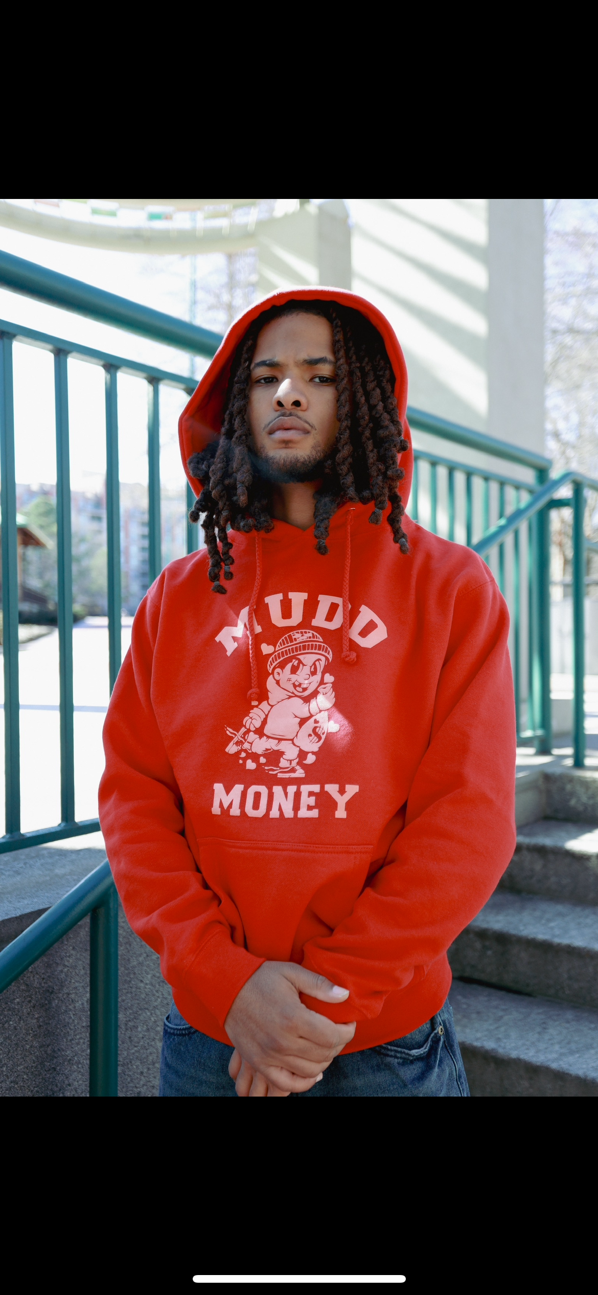 Red/Pink Running Man hoodie