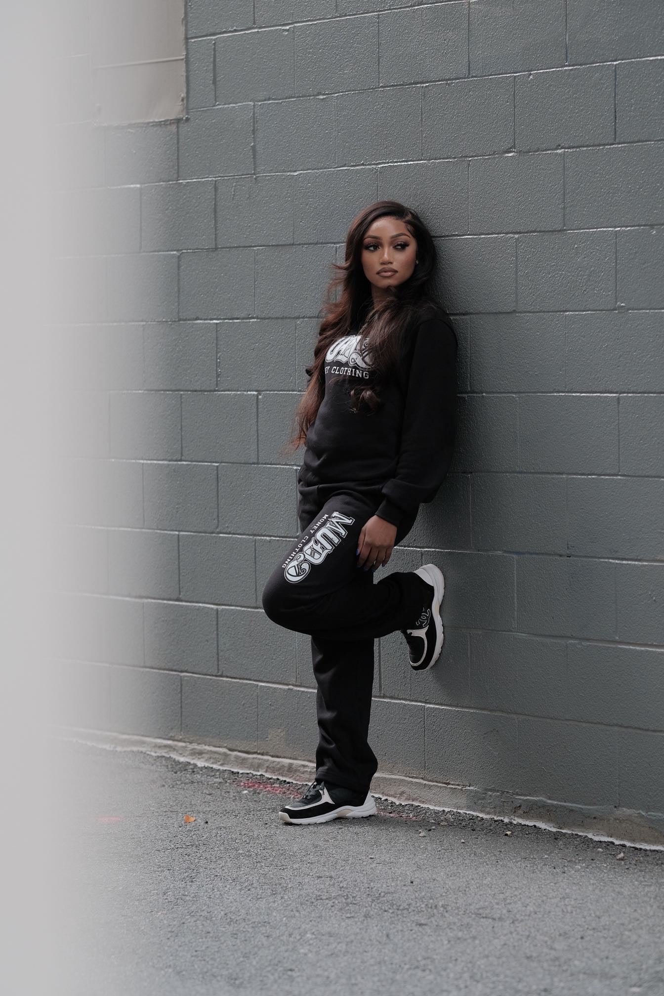 Black Mudd Four Font Sweatsuit