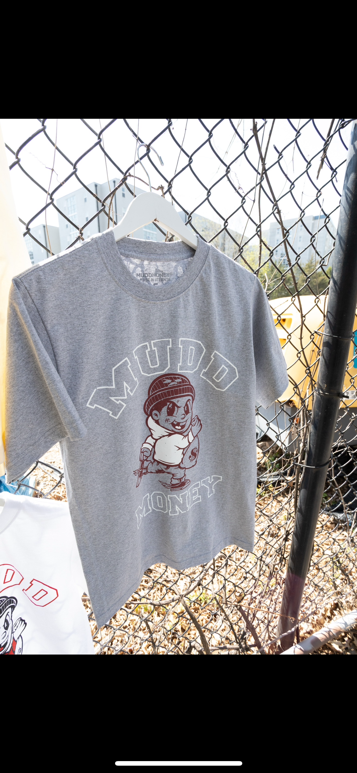 Grey Running Man tee