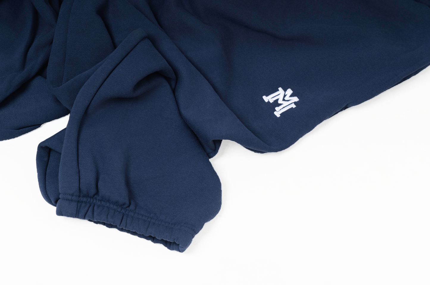 Navy & White Double M joggers
