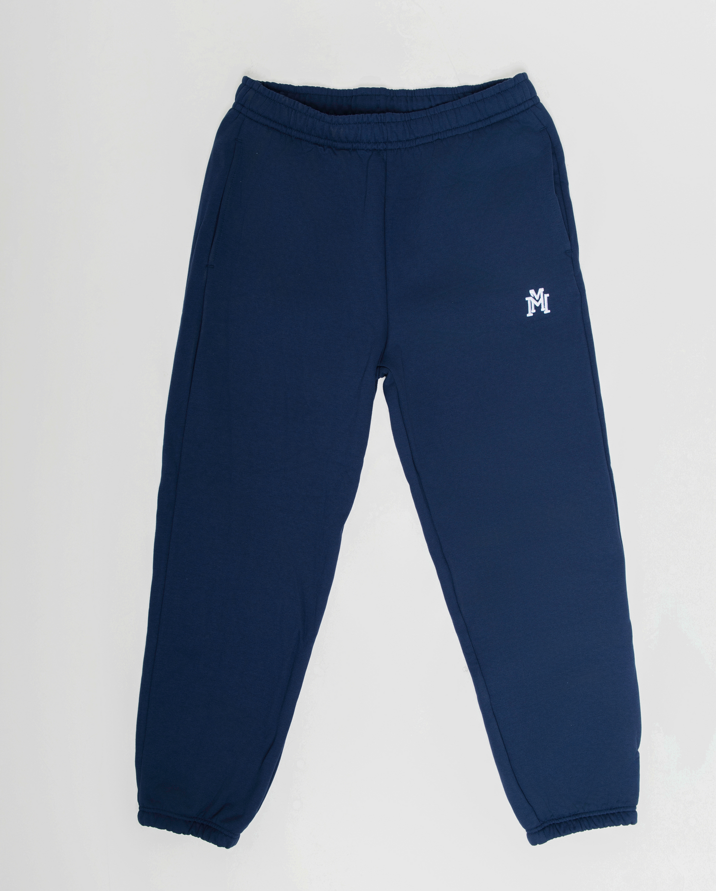 Navy & White Double M joggers