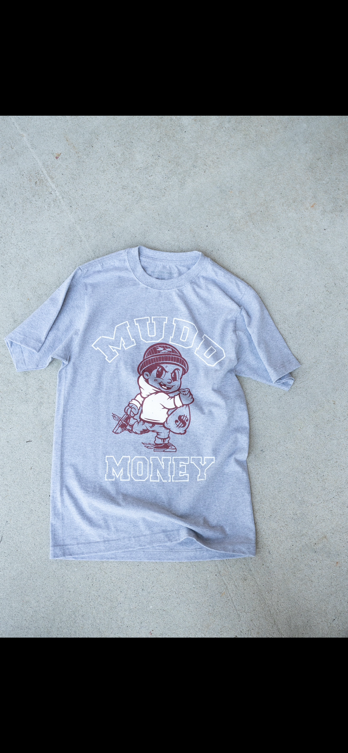 Grey Running Man tee