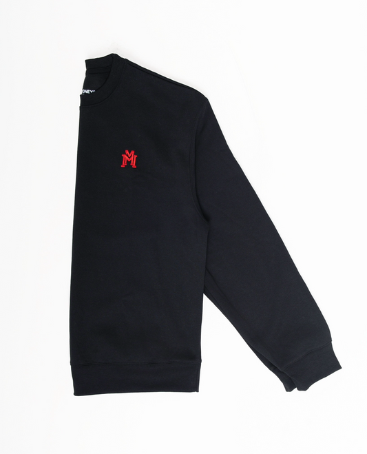 Black & Red Double M crew neck sweatshirt