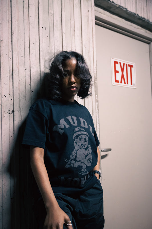 Black Running Man tee