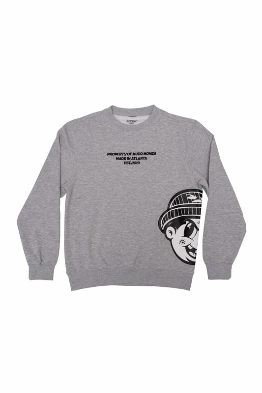 Grey Big Face Sweatshirt